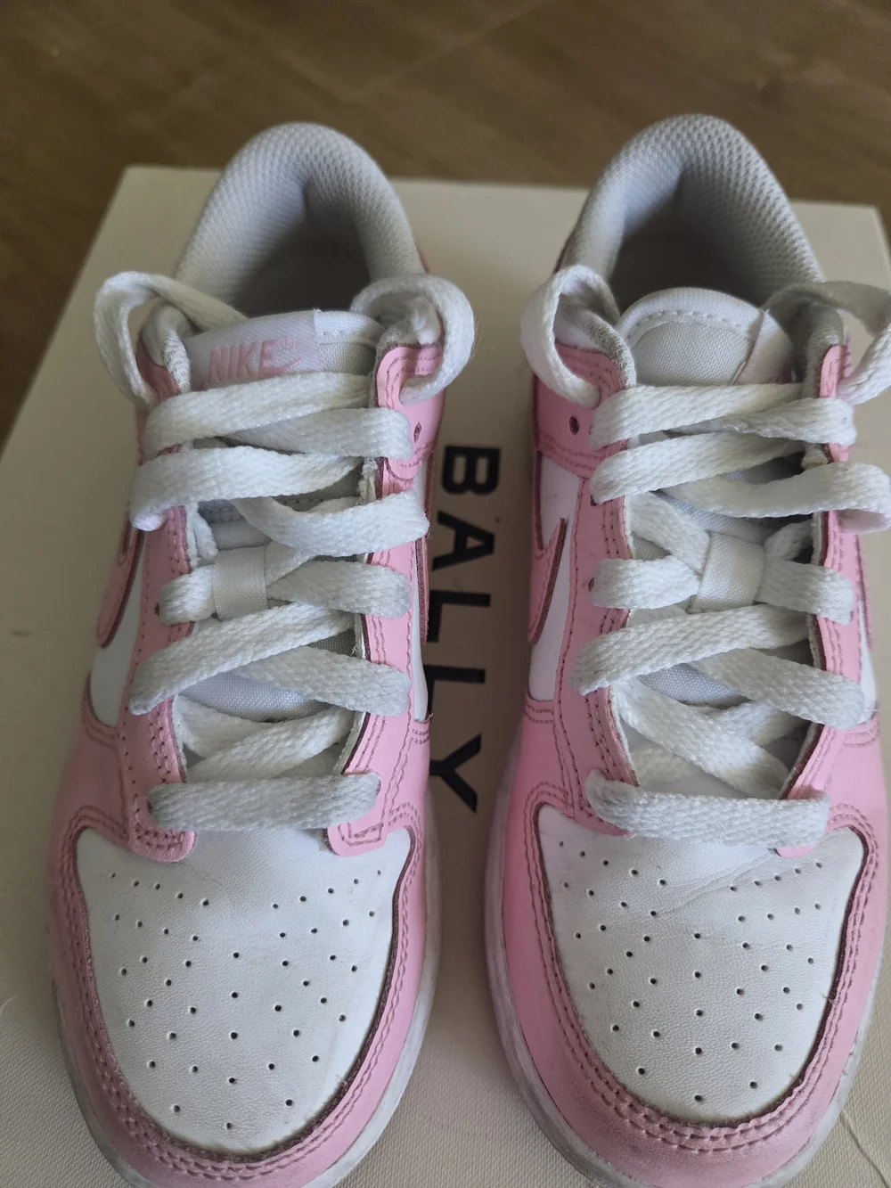 Nike Kids Dunk White and Pink Low-Top Sneakers